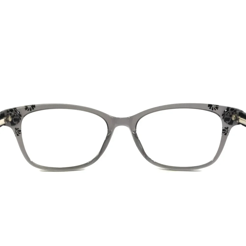 Bebe Eyeglasses Frames BB5163 001 GREY CRYSTAL Black Cat Eye Full Rim 55-17-135